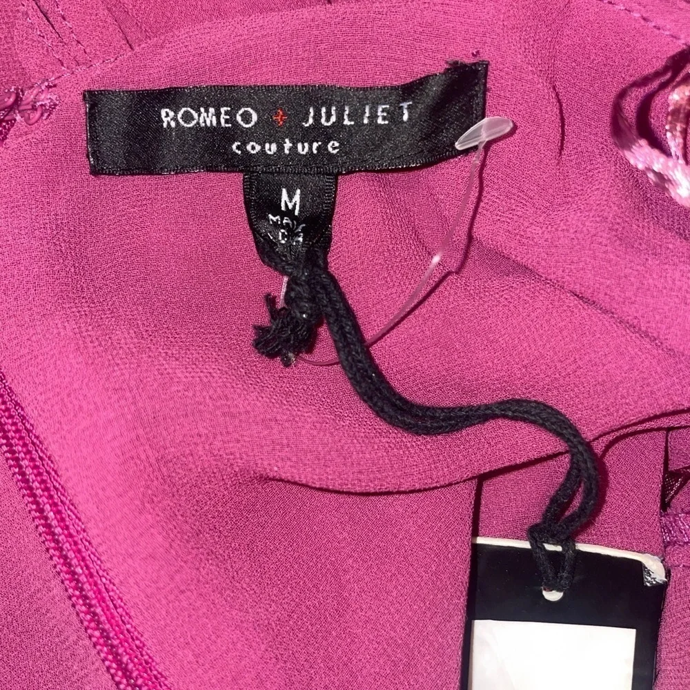 Romeo & Juliet Festival Fucshia Ruffle High Low Dress‎ Size Medium NWT